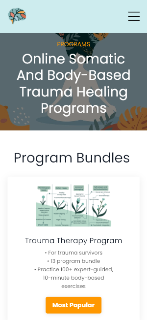 Rewire Trauma Therapy programs experience on mobile